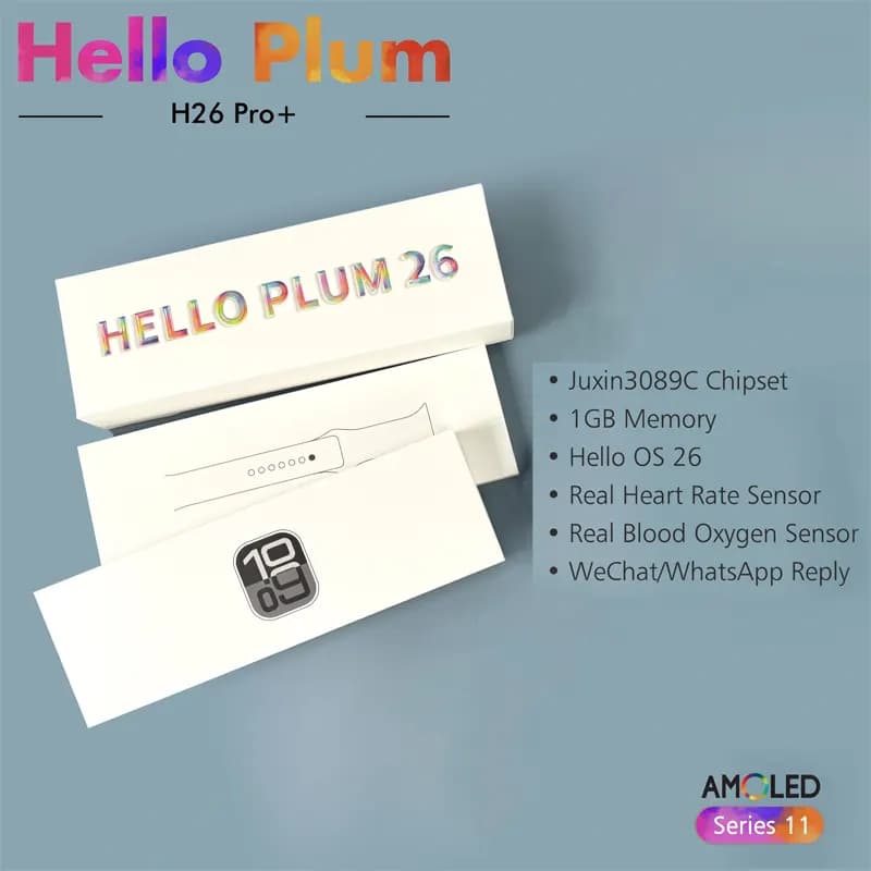ساعت هوشمند اورجینال سری 11 برند hello Plum مدل h26 pro (تراشه قدرتمند Juxin3089C Chipset)+گارانتی طلایی — تصویر ۷