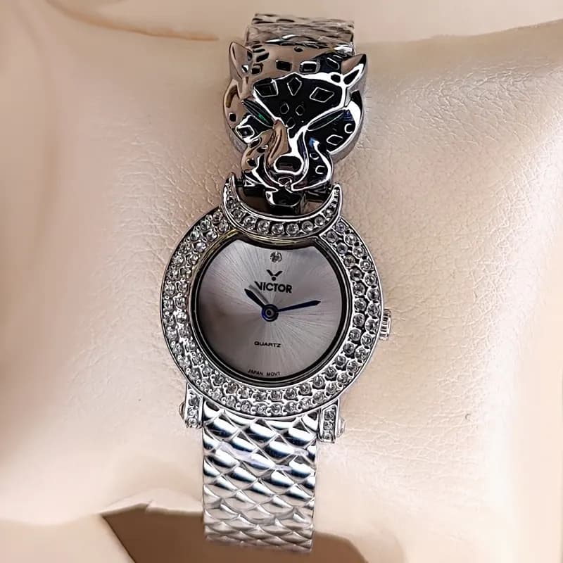 ساعت مچی زنانه ویکتور فرانسه اورجینال سلطنتی رزگلد مدل V5726 — تصویر ۹