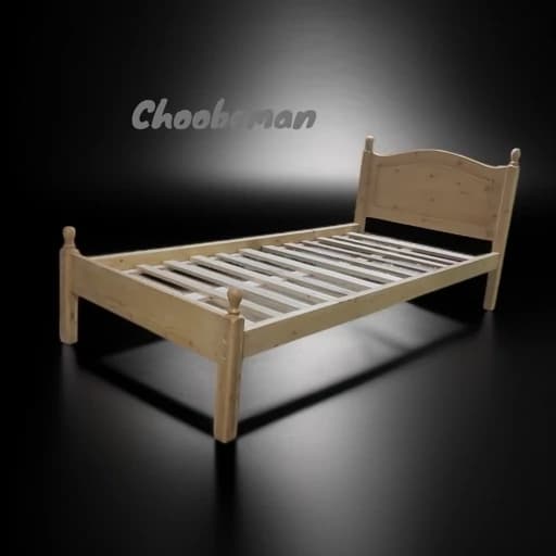 تخت خواب تمام چوب کلاسیک یک نفره مناسب تشک 90-200 مبلمان فرنا مدل 1143993