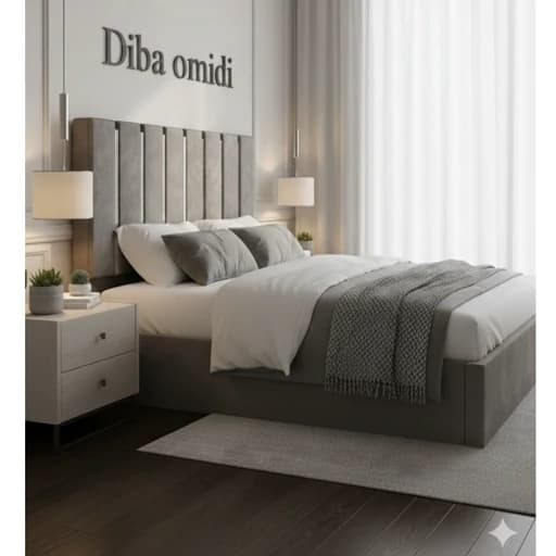 تخت خواب پارچه ای دونفره کد1154 مبلمان فرنا مدل 1143962