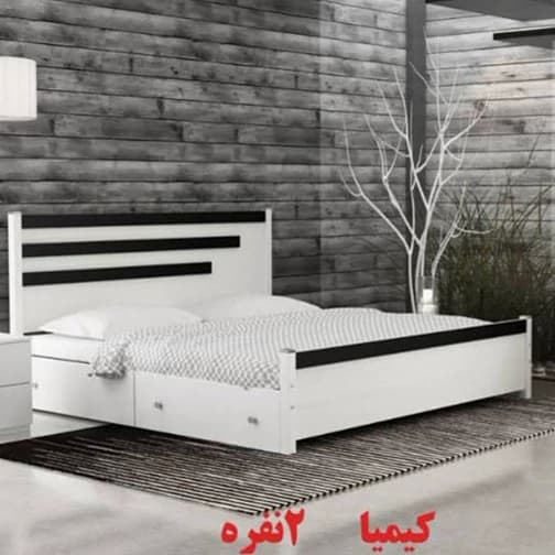 تخت خواب دو نفره مدل کیمیا بدون کشو بدون تشک بدون کفی مبلمان فرنا مدل 1143921