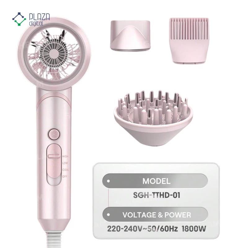 سشوار حرفه‌ای و آرایشگاهی شیگلم مدل SGH-TTHD-01 — تصویر ۳