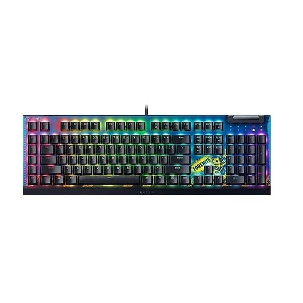 کیبورد گیمینگ ریزر مدل BlackWidow V4 X Fortnite Edition