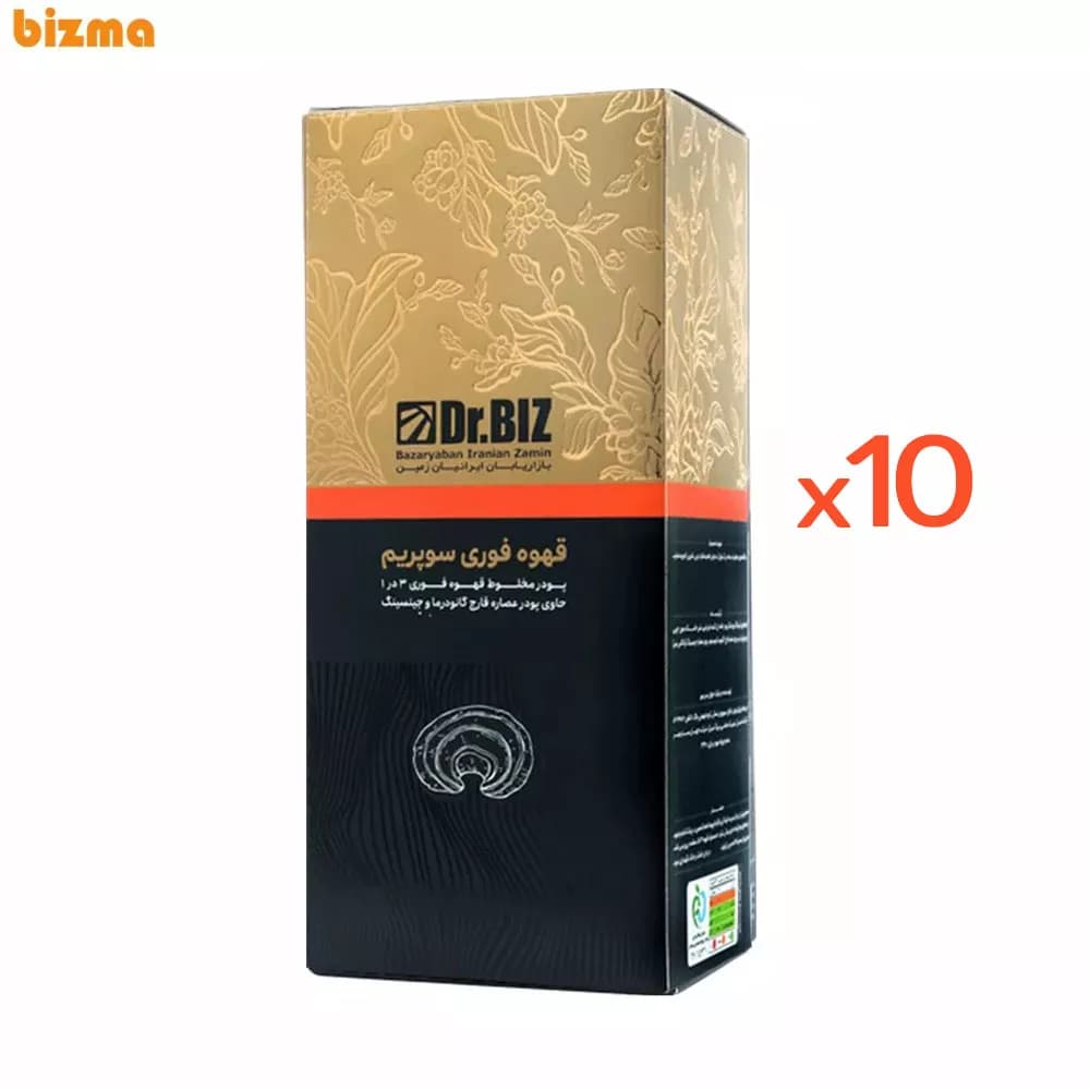 قهوه فوری سوپریم گانودرما دکتر بیز – 10 بسته 20 عددی