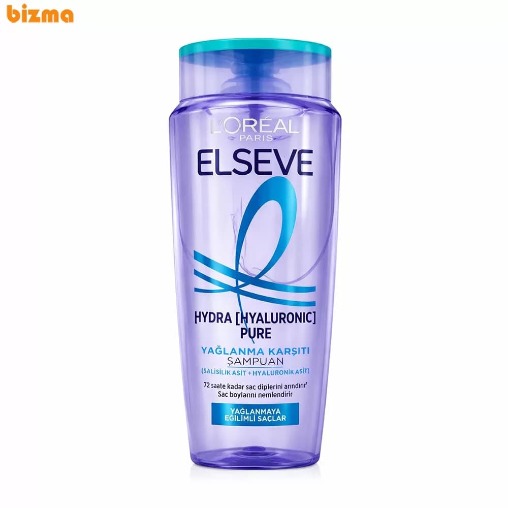 شامپو لورال مدل Hydra Hyaluronic Pure مناسب موی چرب حجم 300 میلی لیتر