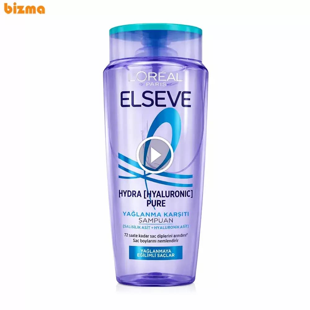 شامپو لورال مدل Hydra Hyaluronic Pure مناسب موی چرب حجم 300 میلی لیتر — تصویر ۳