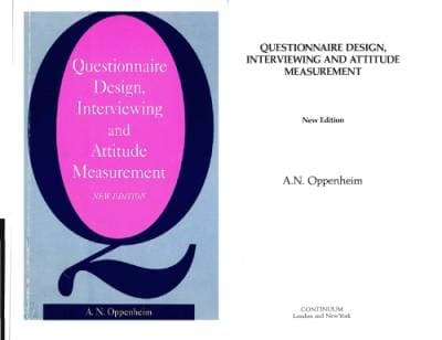 کتاب Questionnaire Design, Interviewing and Attitude Measurement نسخه کامل