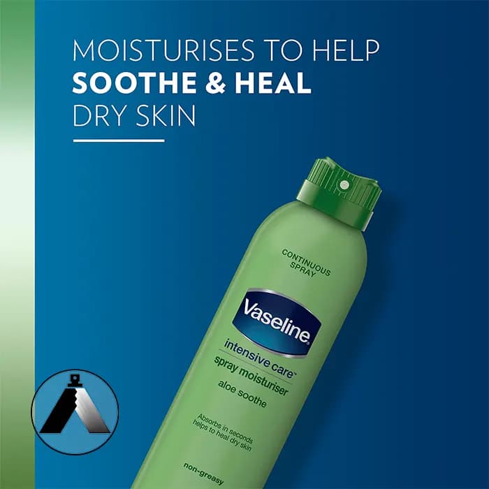 اسپری مرطوب‌ کننده بدن وازلین مدل Aloe Soothe — تصویر ۲