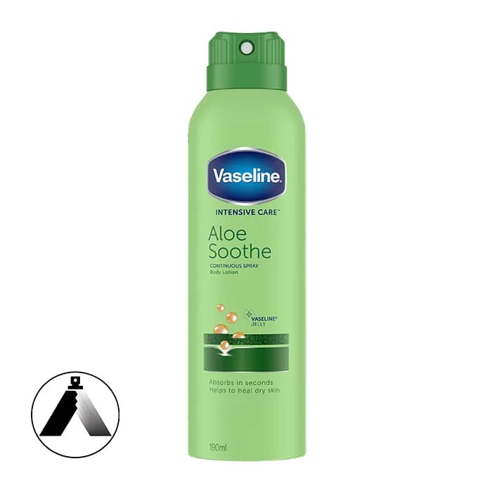اسپری مرطوب‌ کننده بدن وازلین مدل Aloe Soothe