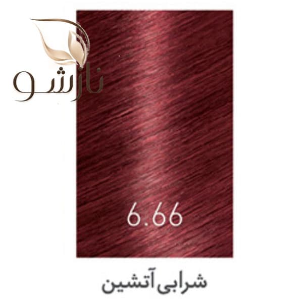 رنگ موی شرابی آتشین کیت زی فام شماره 6.66
