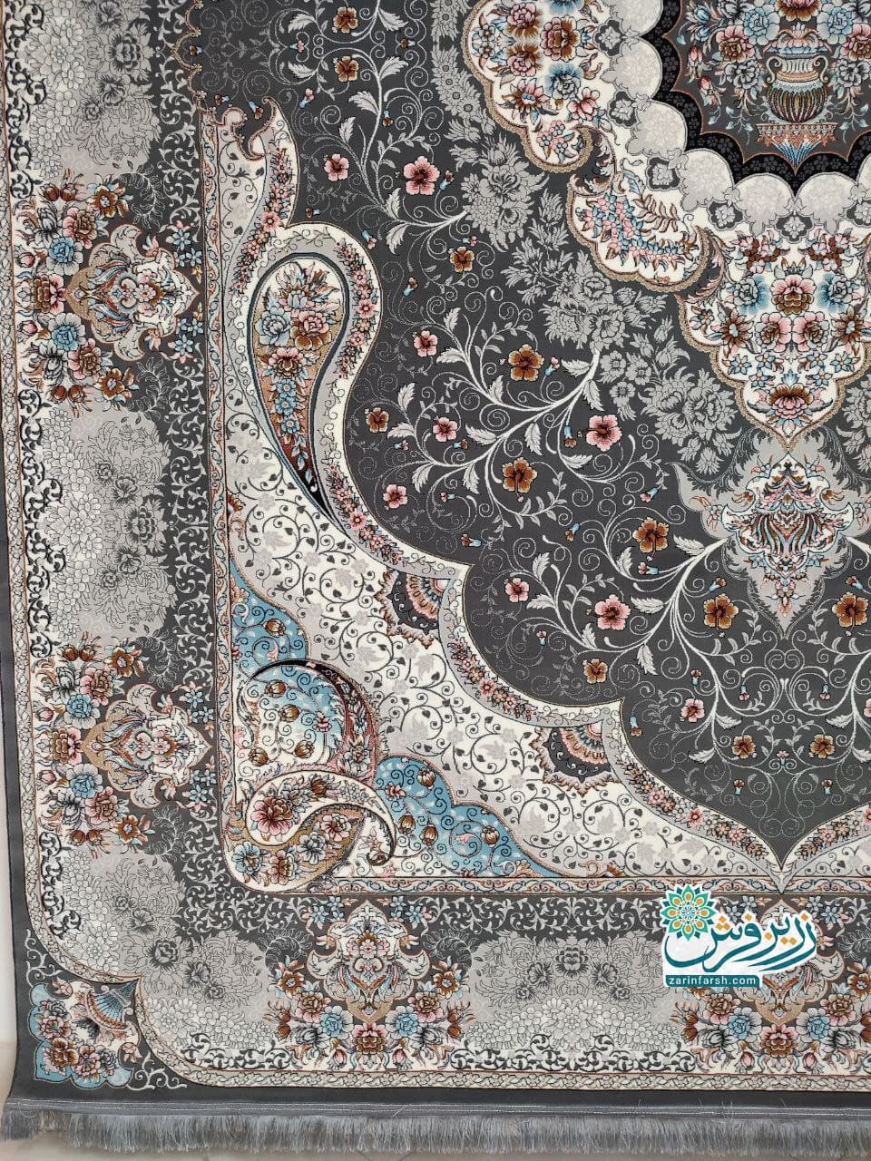 فرش سوگند 102 دودی 700 شانه – تمام نخ اکریلیک — تصویر ۲