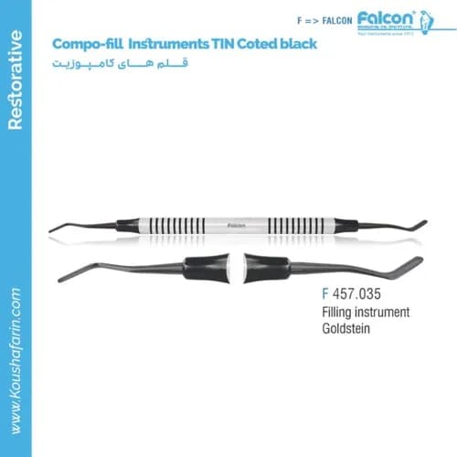 قلم کامپوزیت Filling Instrument Goldstein TIN Coted Black // فالکن