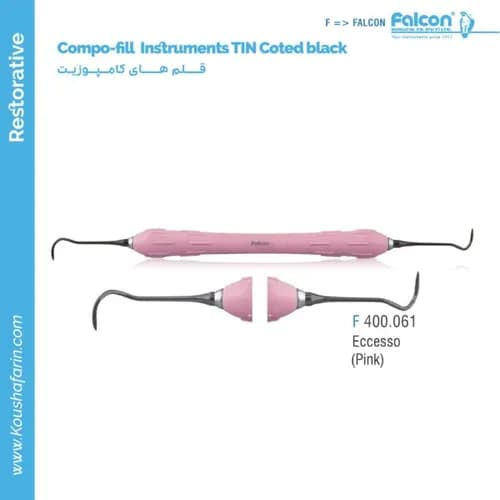 قلم کامپوزیت Eccesso (Pink) TIN Coted Black // فالکن | کوشا