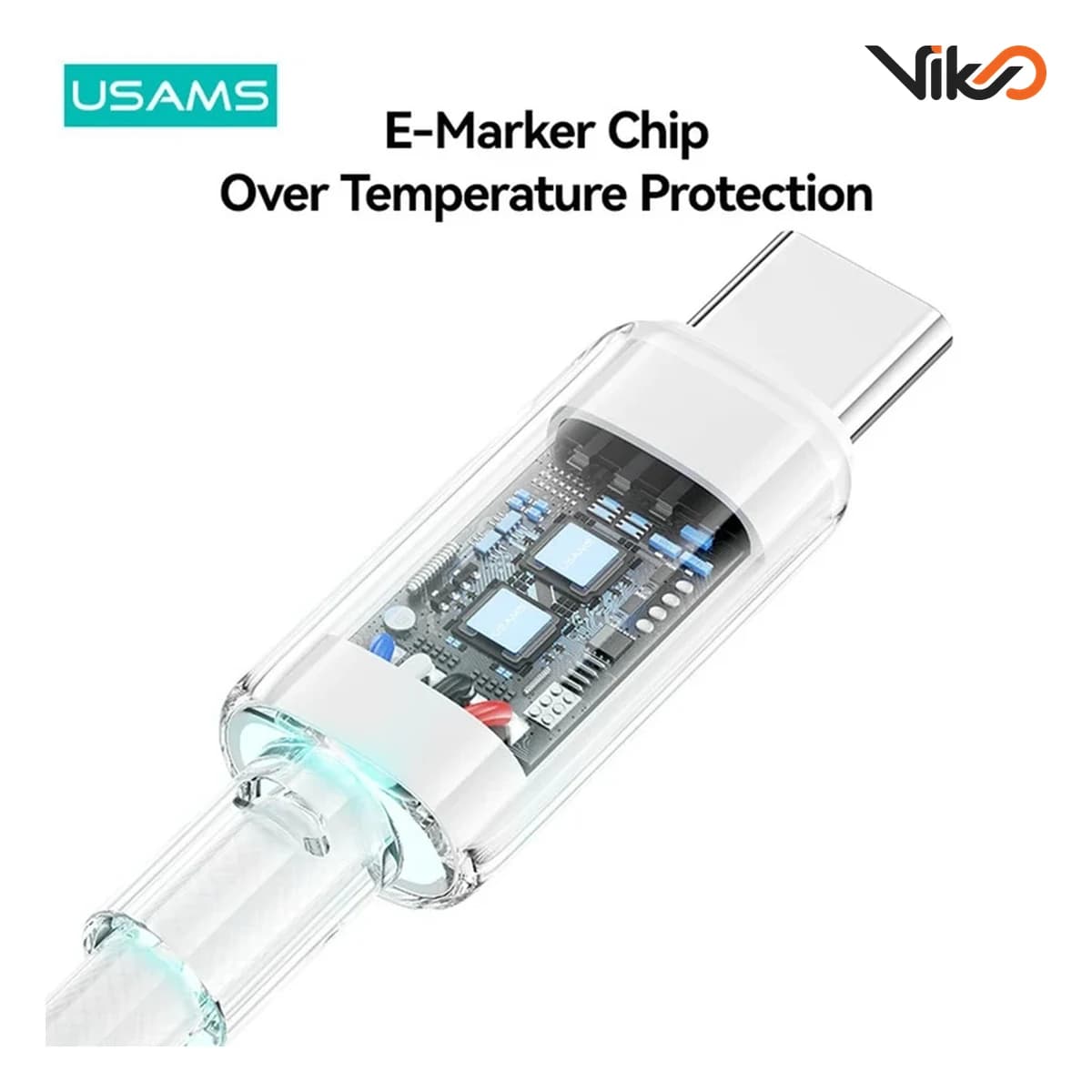 کابل تبدیل USB به Type-C یوسمز مدل US-SJ658 طول 1.2 متر — تصویر ۵