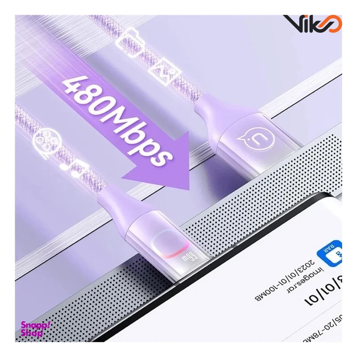 کابل تبدیل USB به Type-C یوسمز مدل US-SJ636 طول 1.2 متر — تصویر ۷