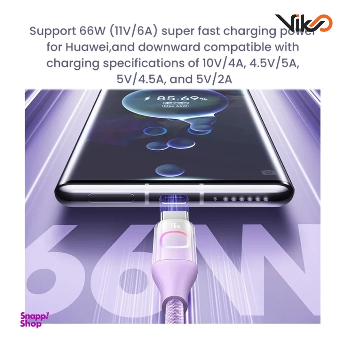 کابل تبدیل USB به Type-C یوسمز مدل US-SJ636 طول 1.2 متر — تصویر ۸