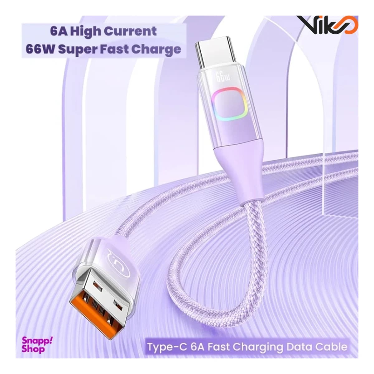 کابل تبدیل USB به Type-C یوسمز مدل US-SJ636 طول 1.2 متر — تصویر ۶