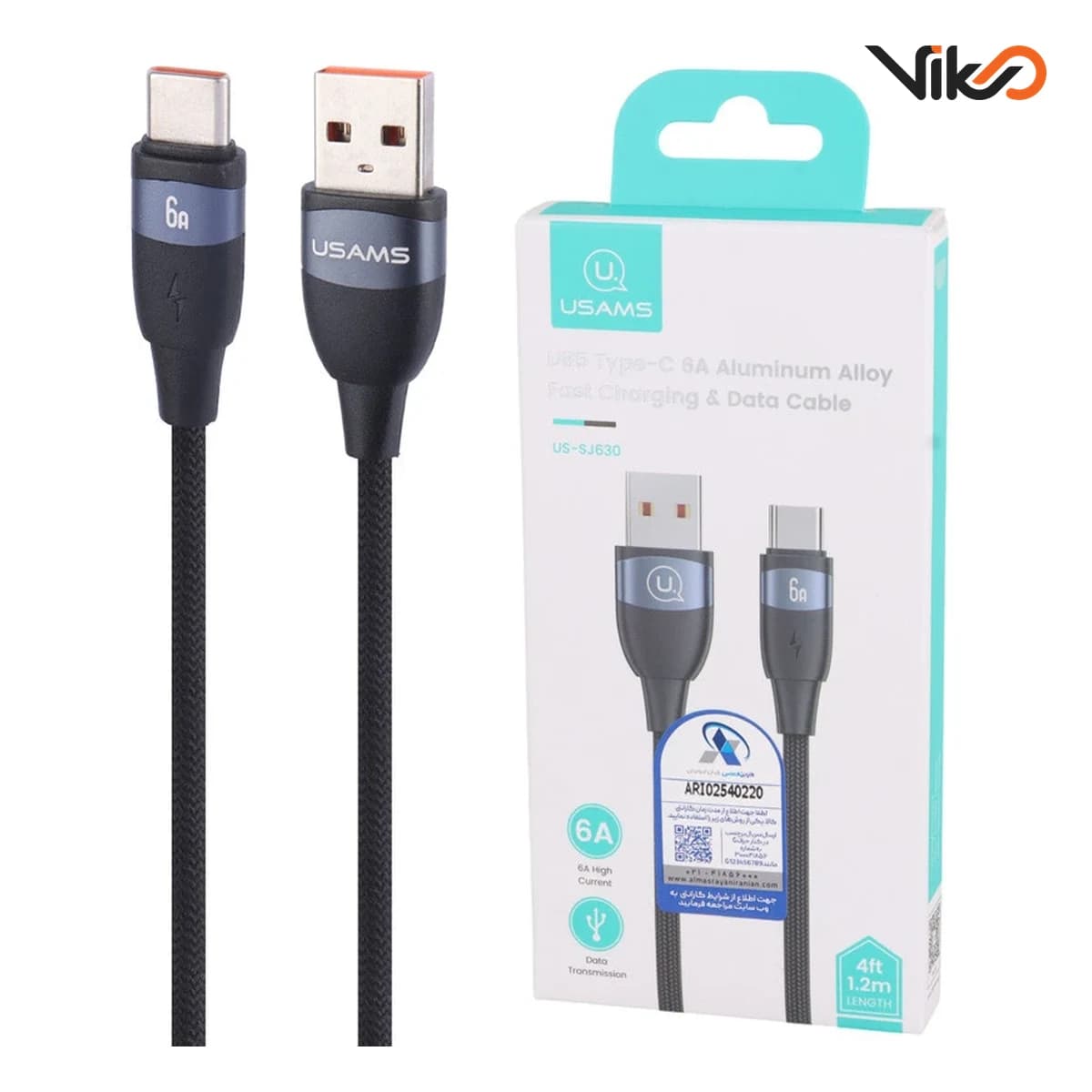 کابل تبدیل USB به Type-C یوسمز مدل US-SJ630 طول 1.2 متر — تصویر ۴