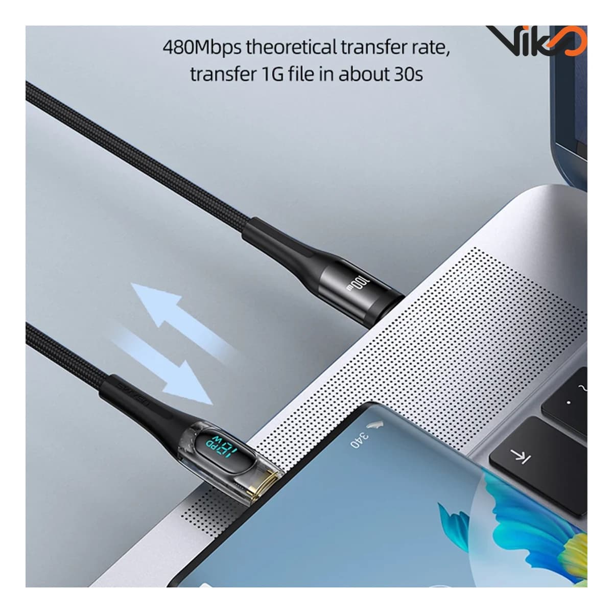کابل تبدیل USB به Type-C یوسمز مدل US-SJ592 طول 1.2 متر — تصویر ۶