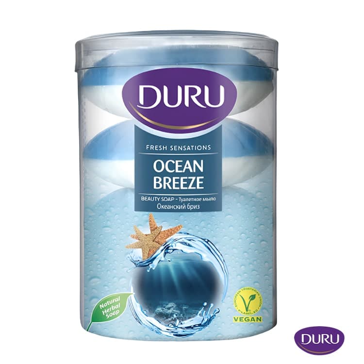 صابون دورو ( DURU ) لیوانی آبی ترکیه بسته 100×4 عددی