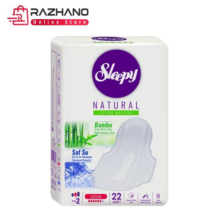 پد بهداشتی بانوان سلیپی Sleepy ترکیه سایز متوسط بسته 22 عددی