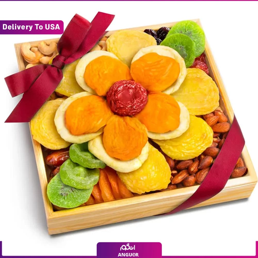 سینی میوه‌ خشک و آجیل (تحویل در امریکا)