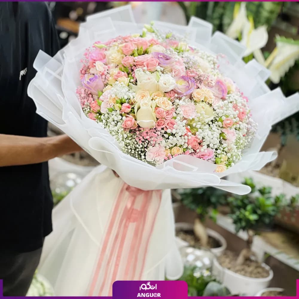 دسته گل بزرگ (رز مینیاتوری و رز)
