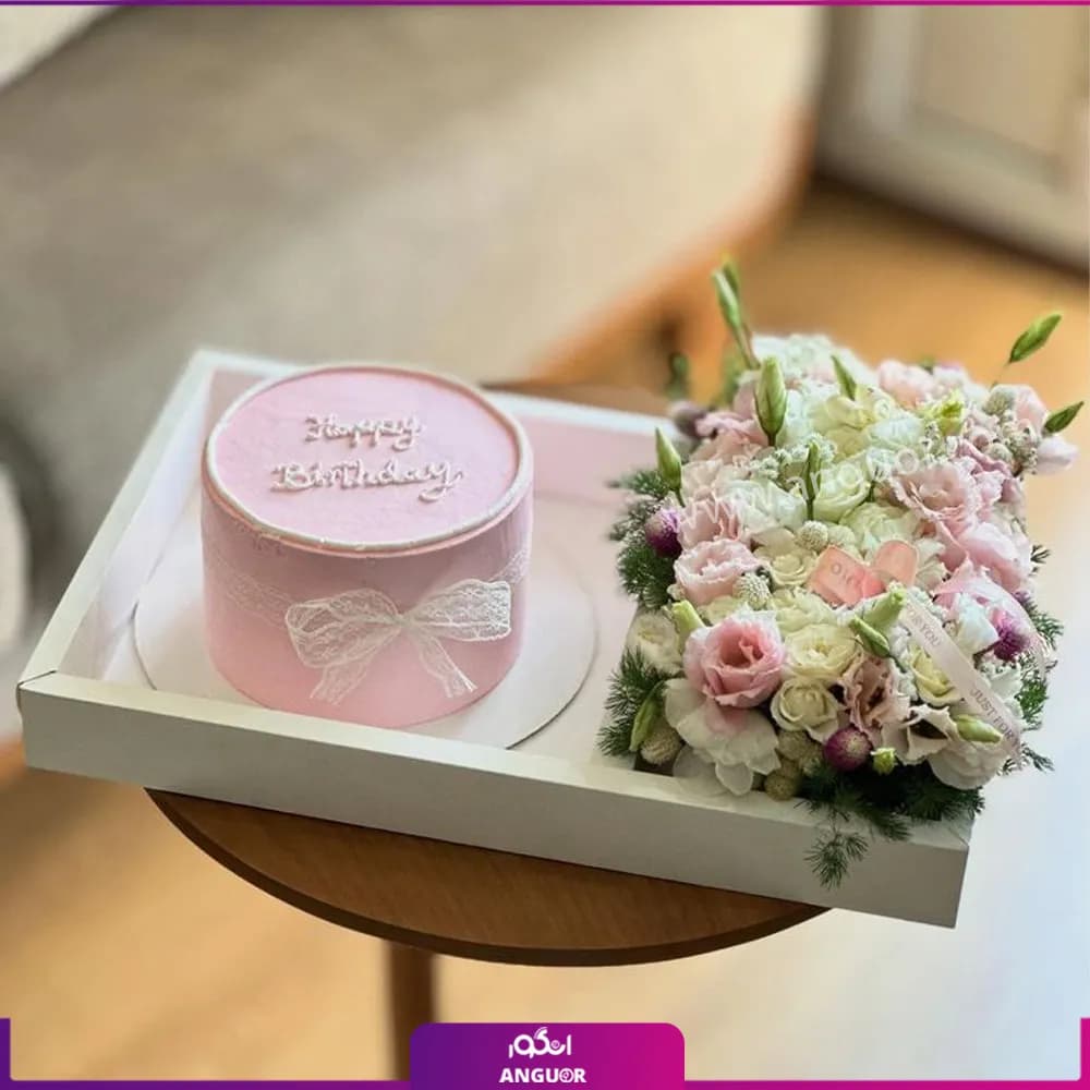 باکس گل و کیک تپش شیرین