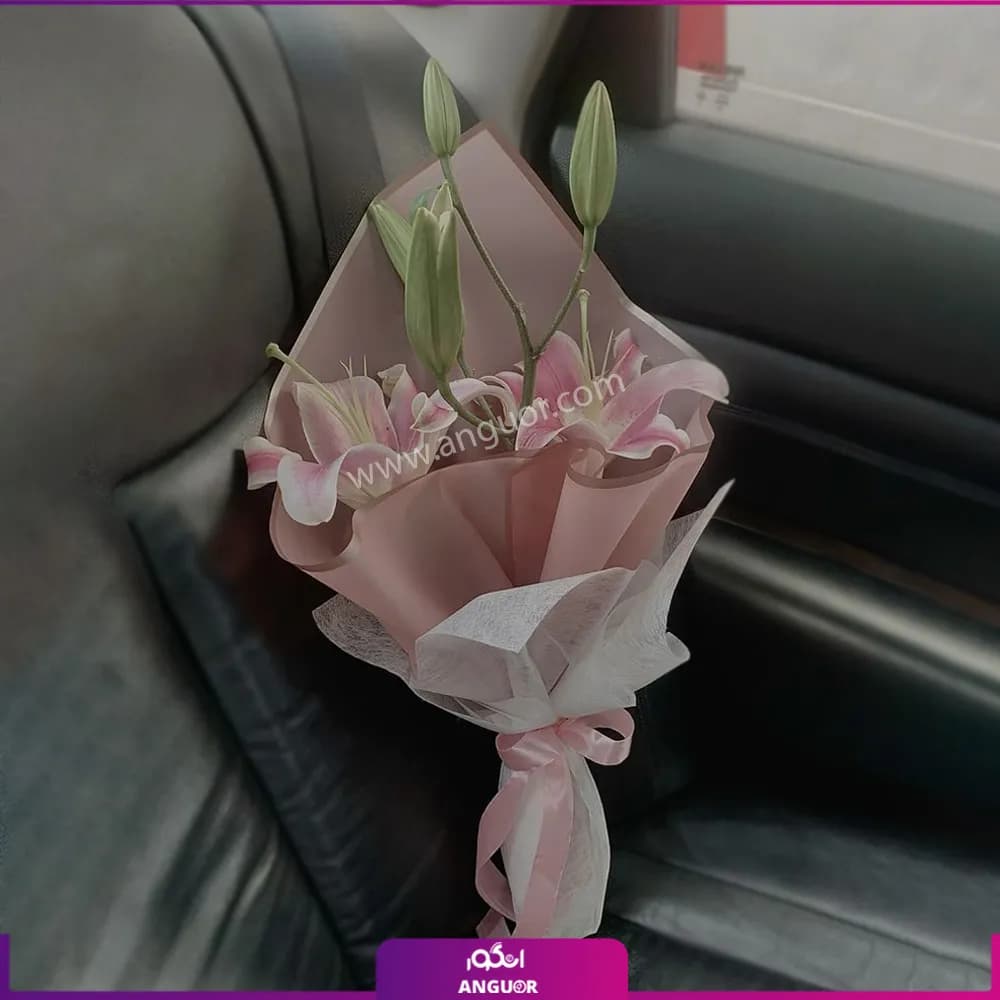 دسته گل لیلیوم آرامش رنگی