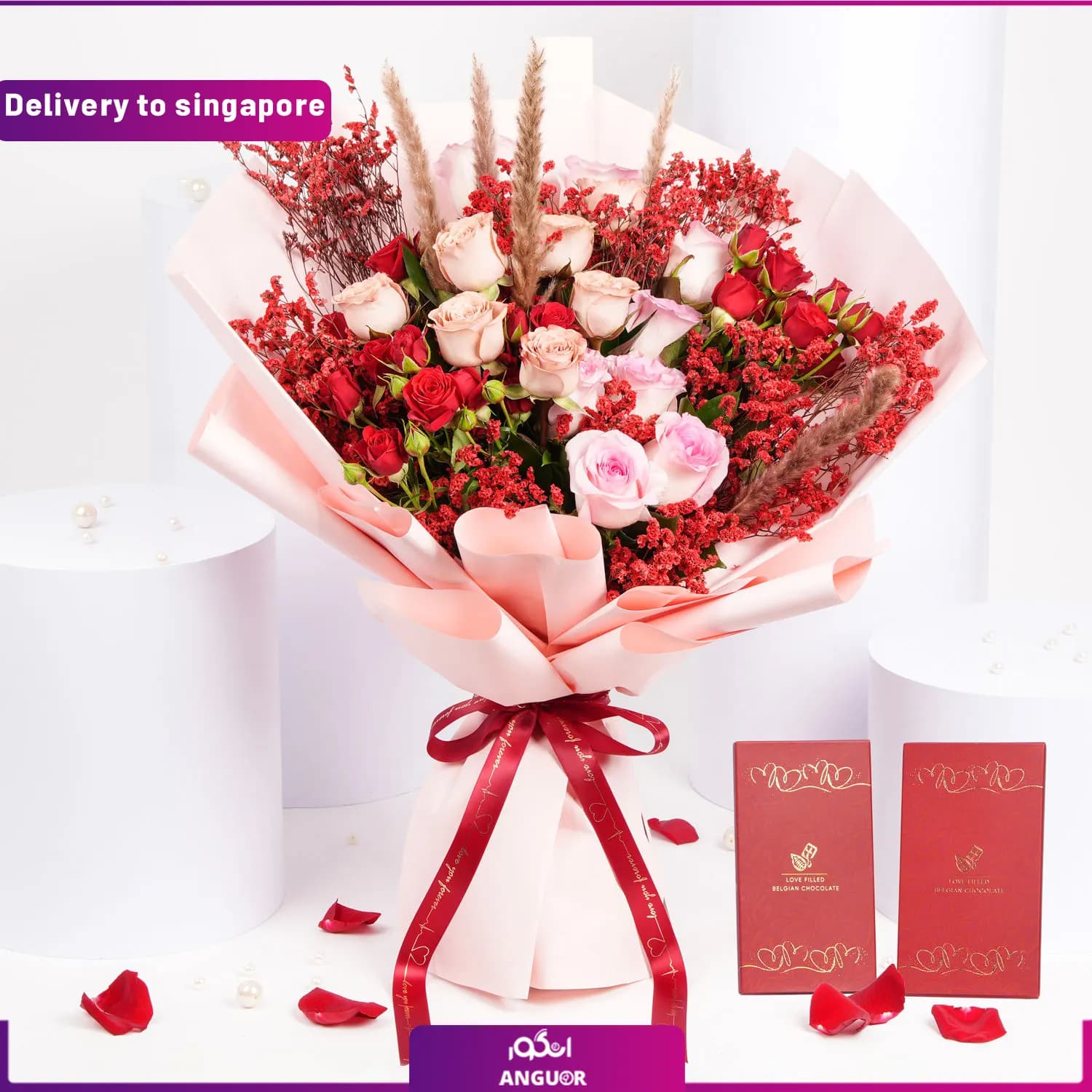 دسته گل عاشقانه (تحویل در سنگاپور)