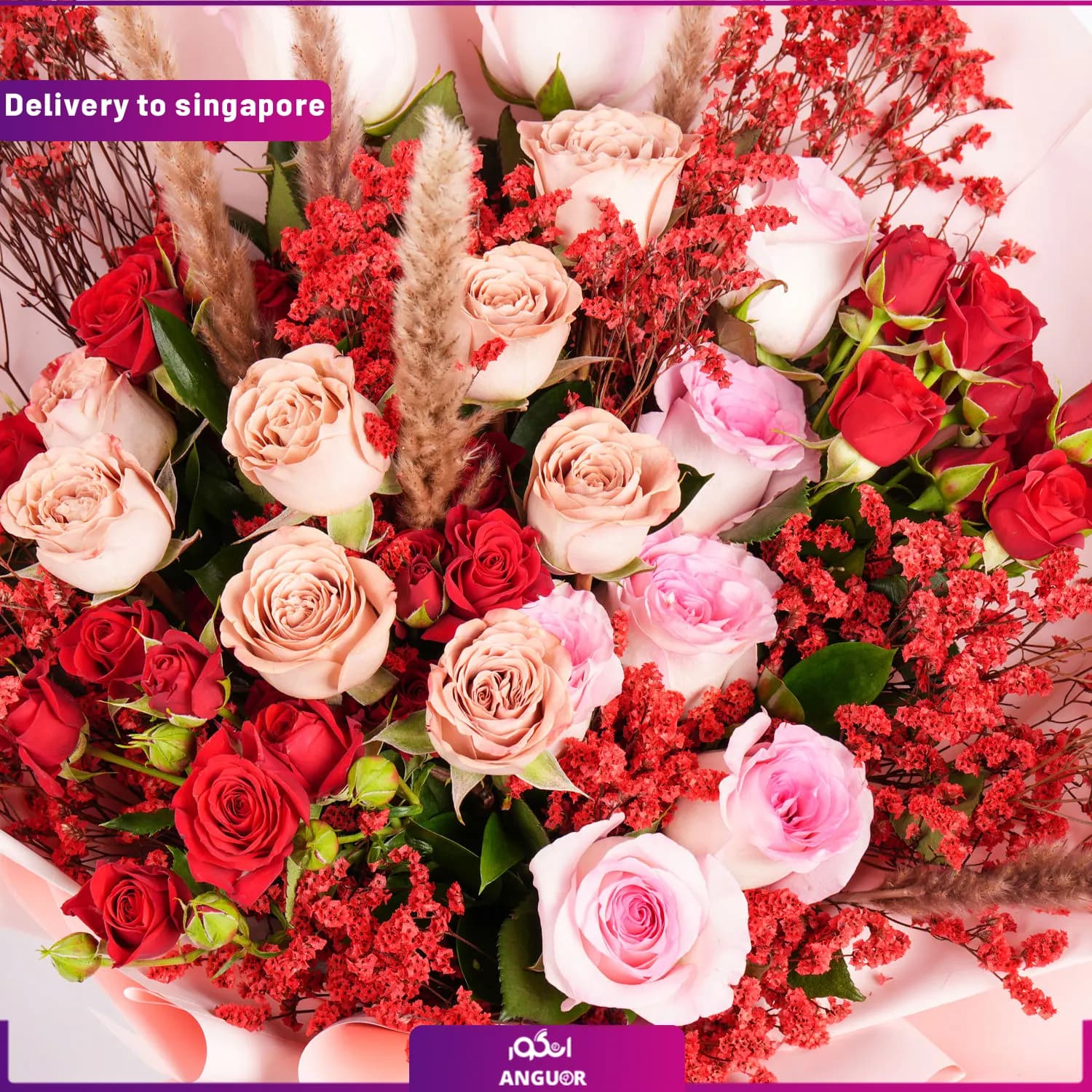 دسته گل عاشقانه (تحویل در سنگاپور) — تصویر ۲