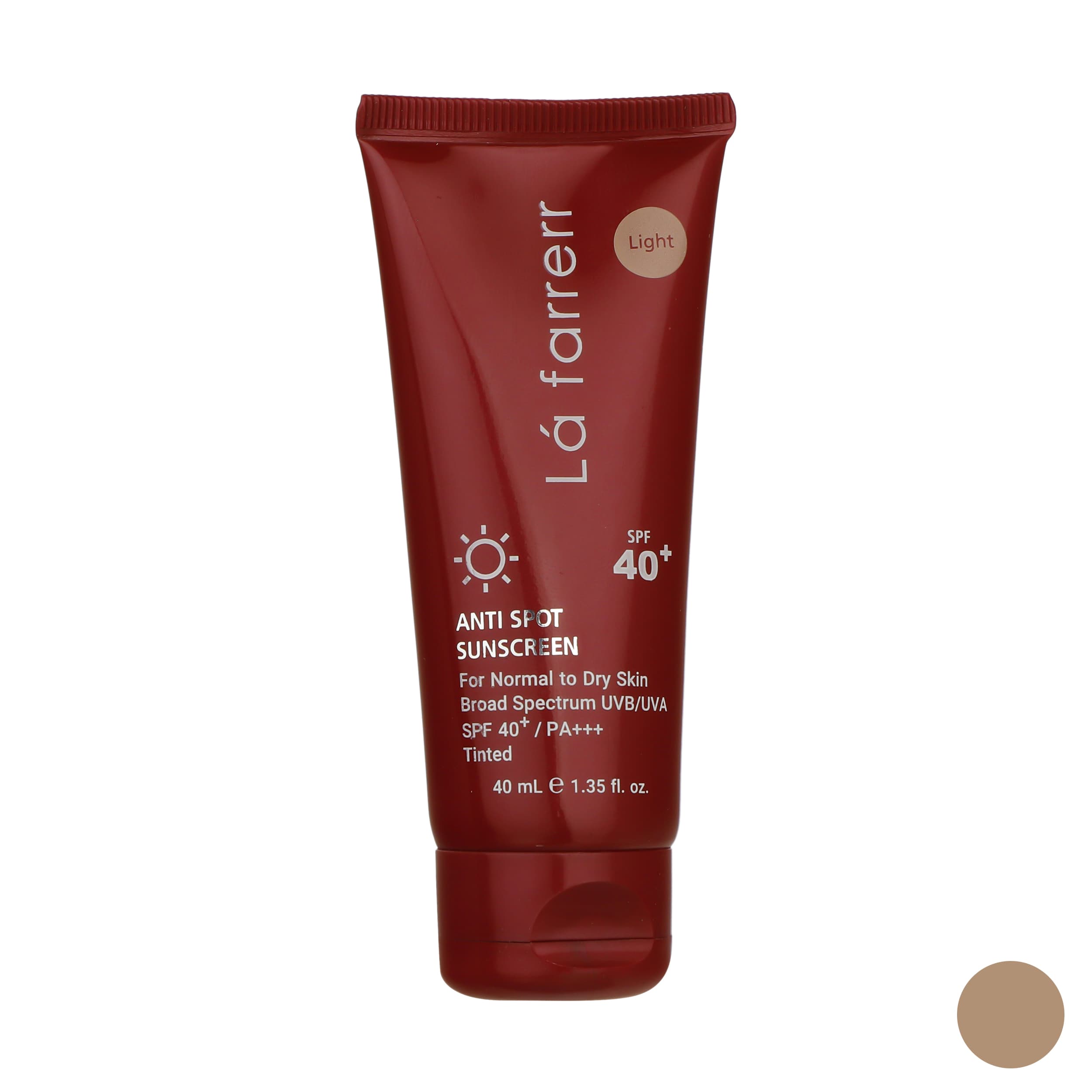 کرم ضدآفتاب و ضد لک رنگی لافارر مدل SPF 40-Light مناسب پوست های خشک و معمولی حجم 40 میلی لیتر(انقضا1407)