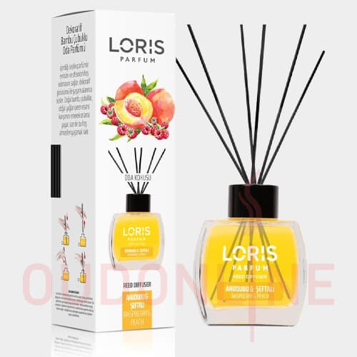 خوشبو کننده هوا لوریس Loris مدل رزبری و پیچ ( رزبری و هلو ) Raspberry & Peach حجم 120 میلی لیتر
