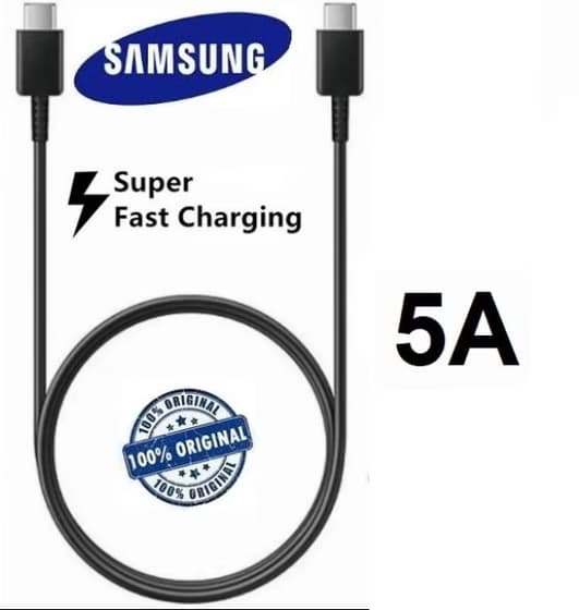 کابل اصلی 5 آمپر Samsung Galaxy S21 FE سوپرفست شارژ دوسر تایپ سی گلکسی اس 21 اف ای 5 جی سامسونگ ساخت ویتنام
