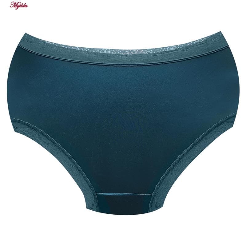 شورت زنانه ساتن مدل لبه گیپوری سبز کله غازی کد 4971 — تصویر ۳