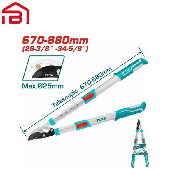 قیچی شاخه زن دسته کشویی صنعتی توتال مدل THTS1527406