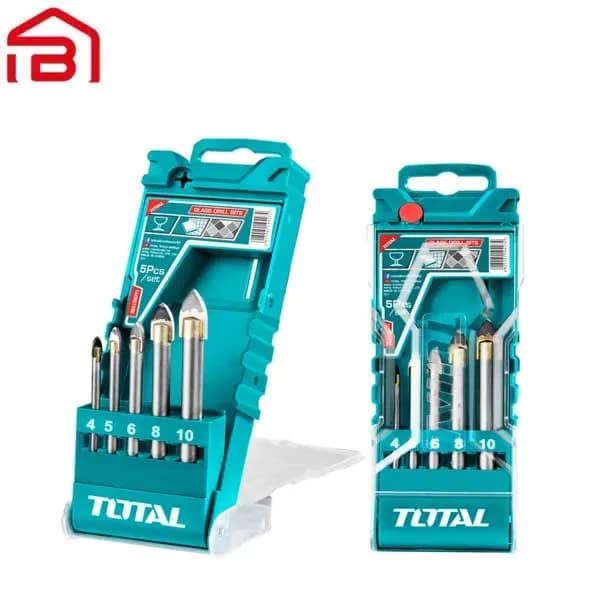 ست 5 عددی مته شیشه صنعتی توتال مدل TACSD7256