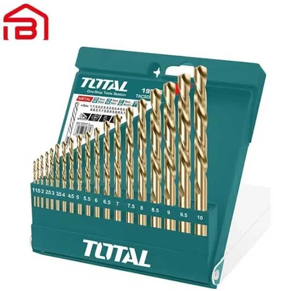ست 19 عددی مته کبالت صنعتی توتال مدل TACSD0195