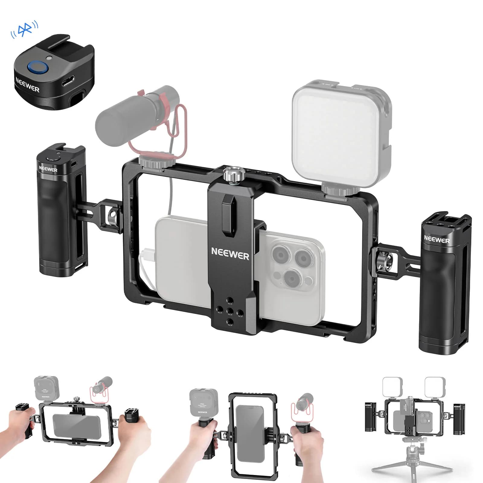 کیج فلزی و ویدیو ریگ موبایل نیور | NEEWER PA009E Universal Phone Cage Video Rig