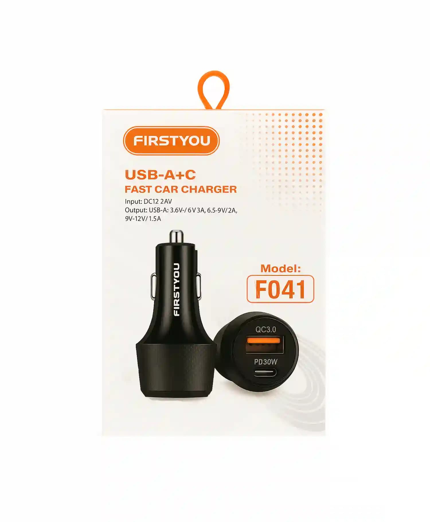 شارژر فندکی فست و PD دو پورت firstyou مدل f041 38W — تصویر ۴