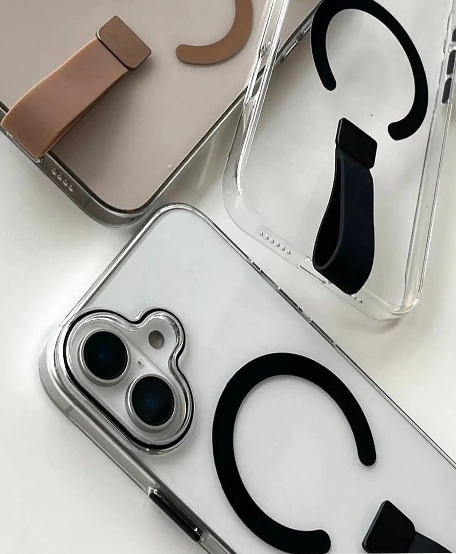 قاب شیشه ای مگسیفدار با بند انگشتی لینکس گوشی آیفون Iphone 16 — تصویر ۳