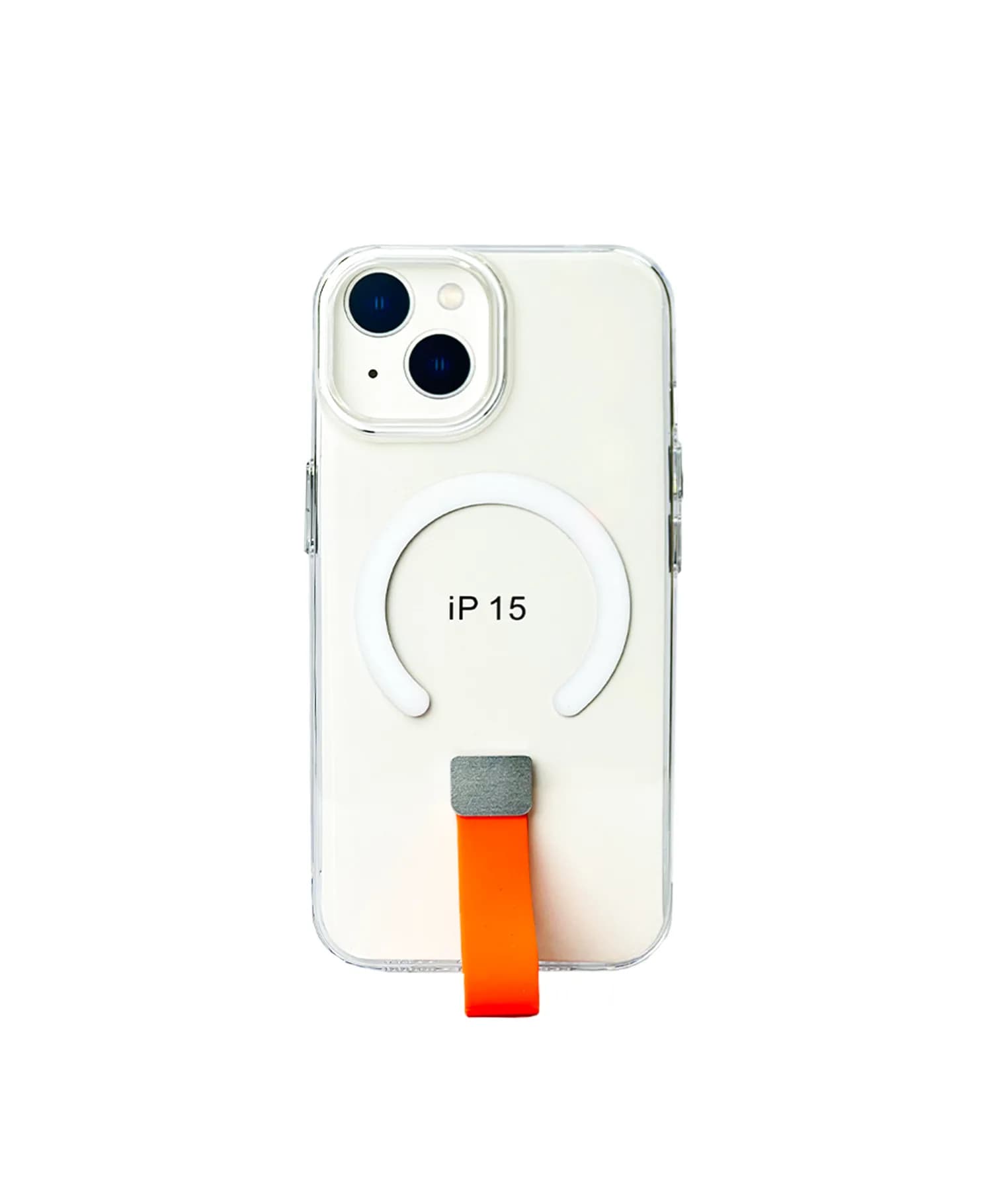 قاب شیشه ای مگسیفدار با بند انگشتی لینکس گوشی آیفون Iphone 15 — تصویر ۴