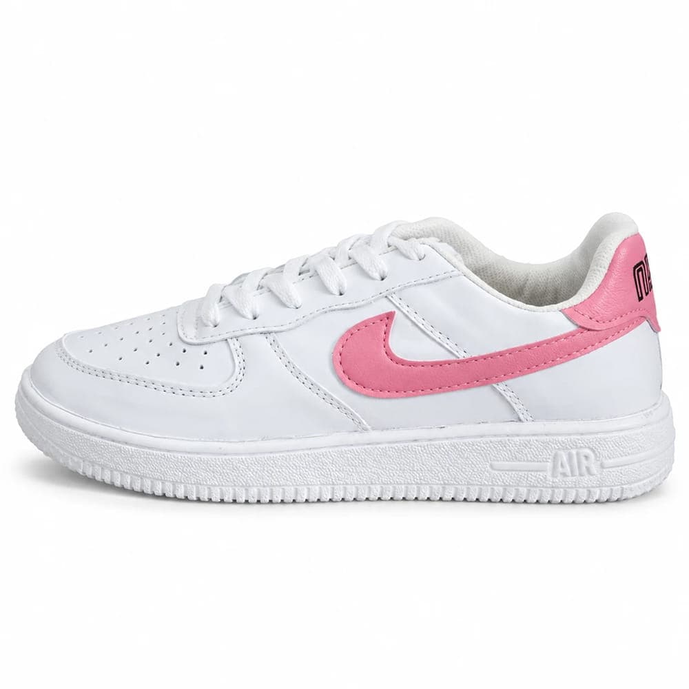 کفش اسپرت زنانه مدل نایک ایرفورس NIKE AIRFORCE 1 رنگ سفید – صورتی — تصویر ۲