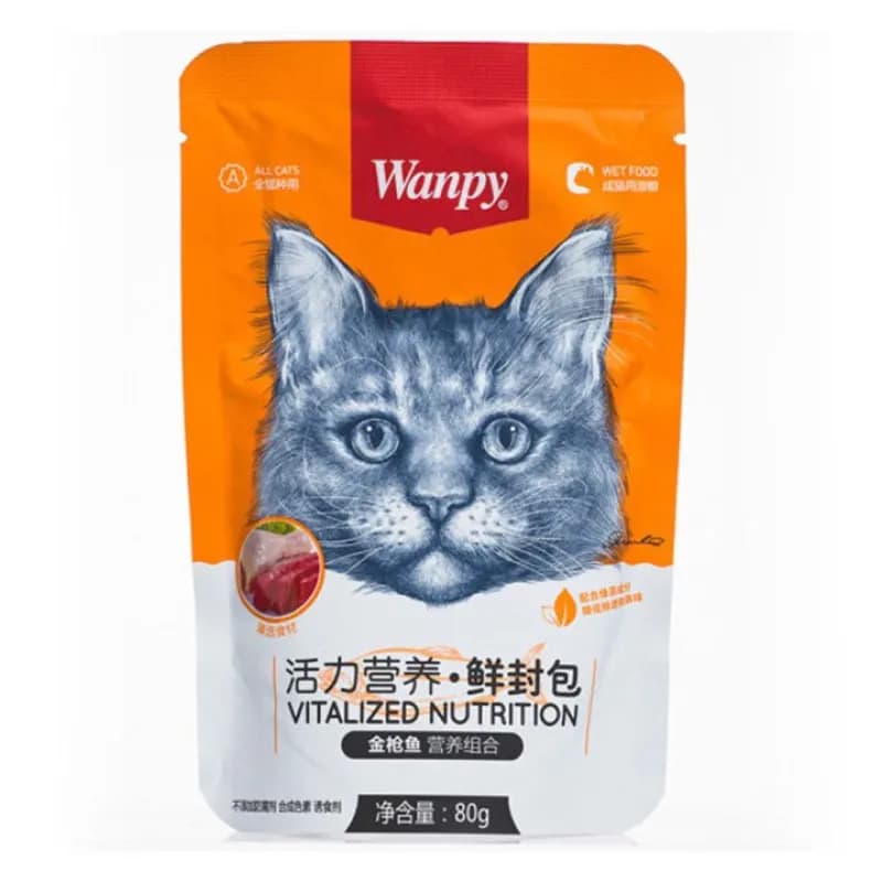 پوچ گربه ونپی با طعم مرغ و ماهی تن Wanpy Pouch With Chicken & Tuna