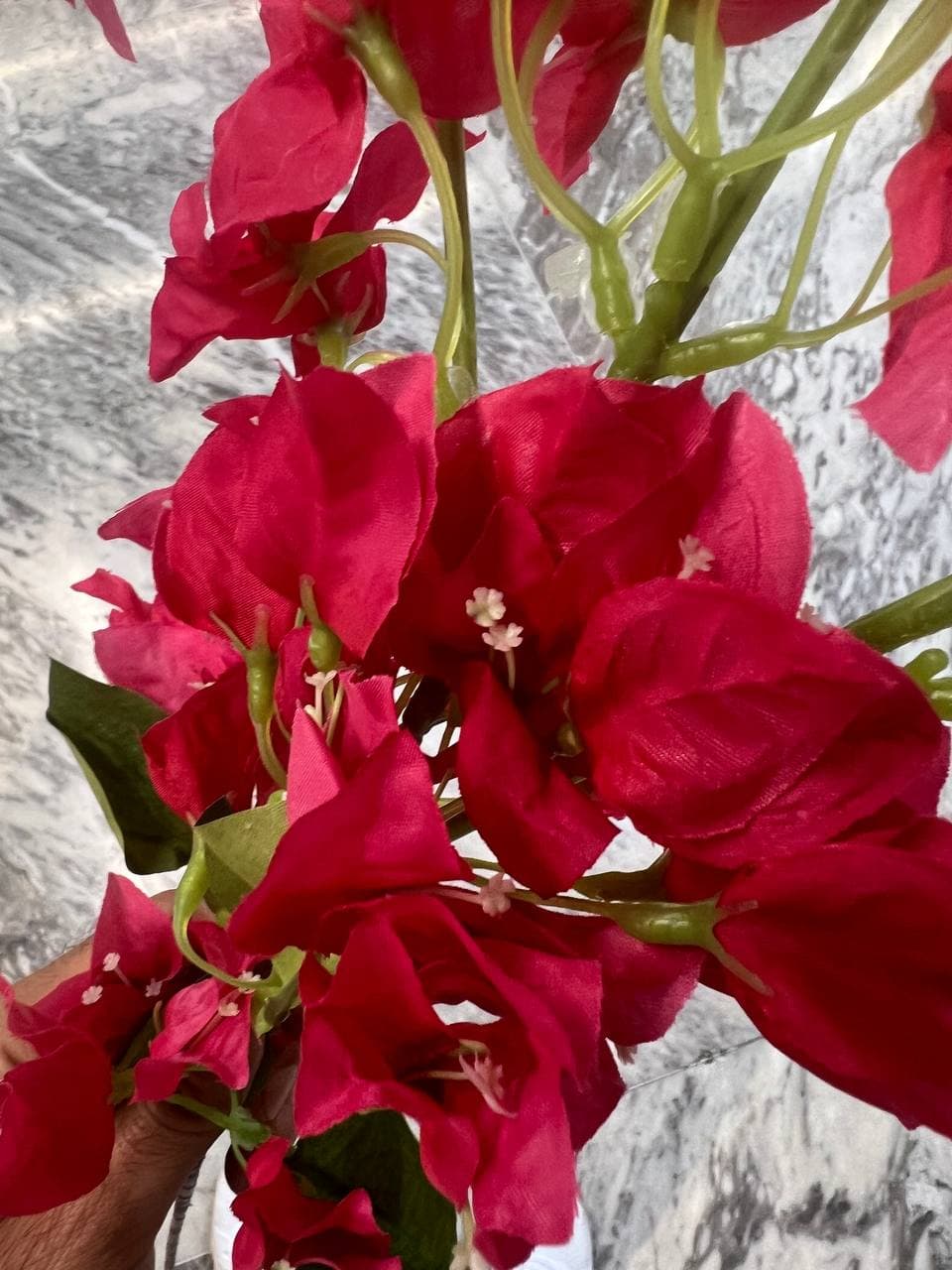 شاخه شکوفه مصنوعی گل کاغذی رنگ سرخ آبی جدید — تصویر ۳