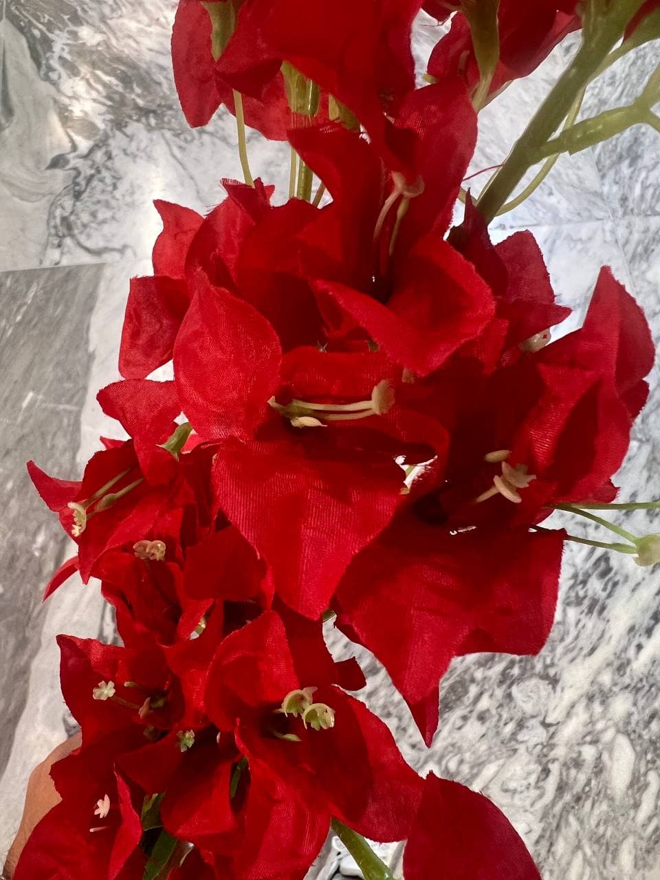 شاخه شکوفه مصنوعی گل کاغذی رنگ سرخ آبی جدید — تصویر ۲