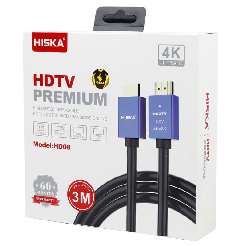 کابل هیسکا Hiska HD08 HDMI v2.0 4K 3m — تصویر ۵