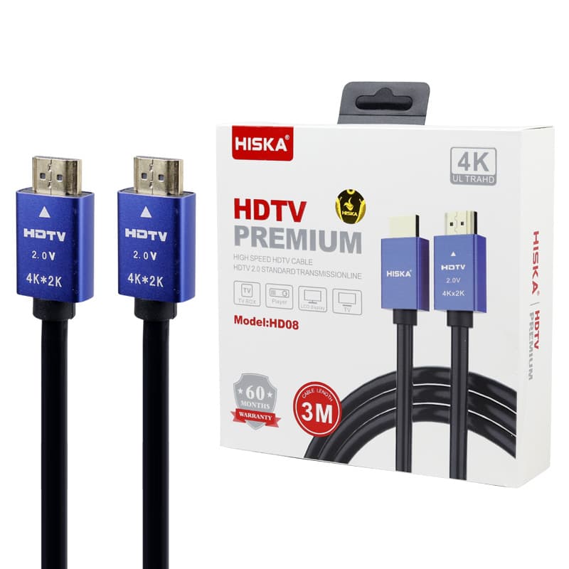 کابل هیسکا Hiska HD08 HDMI v2.0 4K 3m