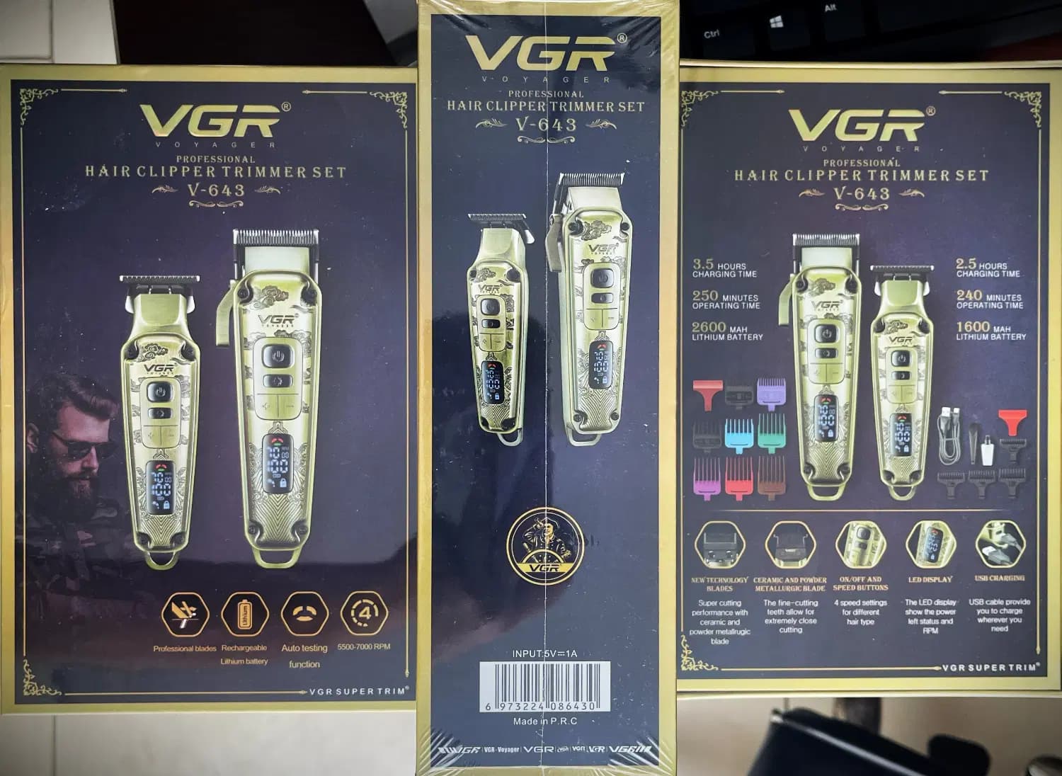 ست ماشین اصلاح دو قلو VGR V643 — تصویر ۵