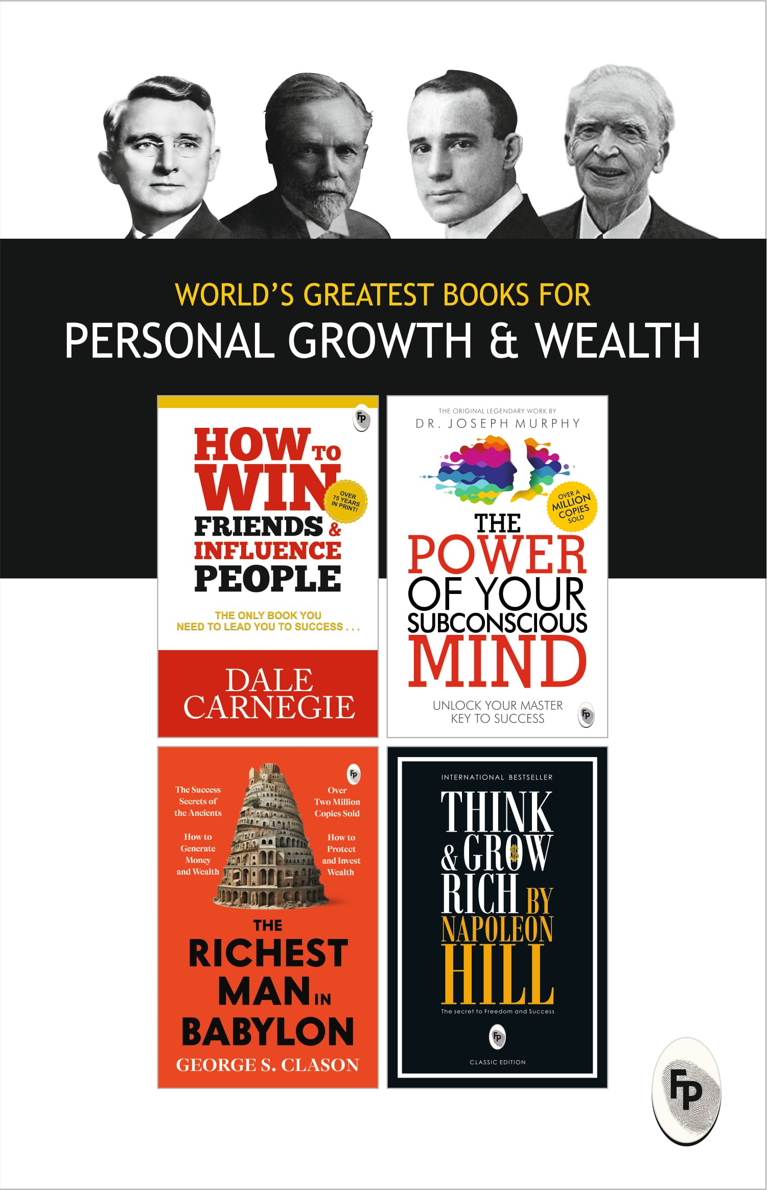 World’s Greatest Books For Personal Growth & Wealth (Set of 4 Books) : Perfect Motivational Gift Set
